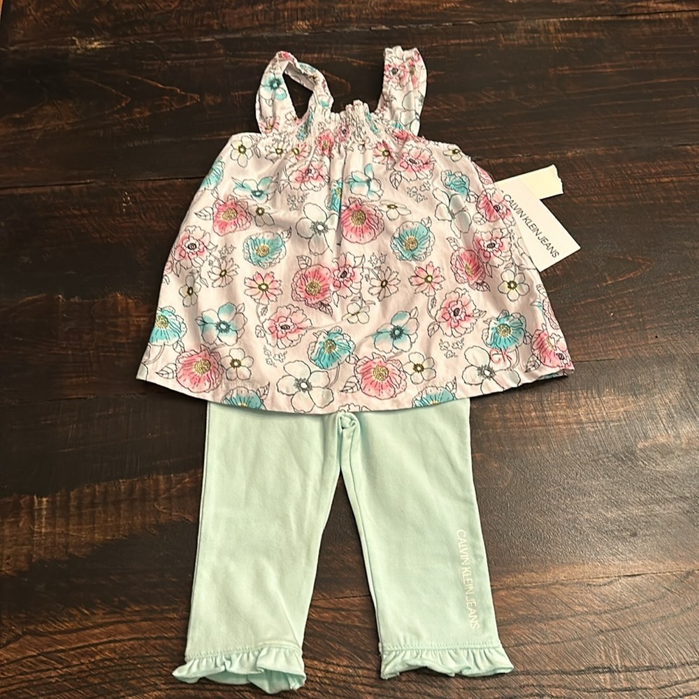 NWT - Calvin Klein Jeans Baby Girl Set